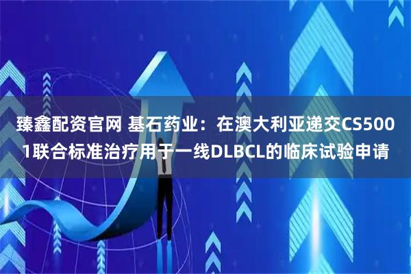 臻鑫配资官网 基石药业：在澳大利亚递交CS5001联合标准治疗用于一线DLBCL的临床试验申请